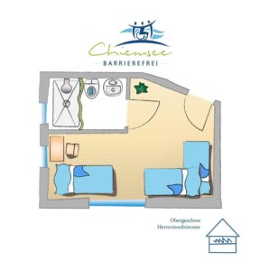 Grundriss Herreninselzimmer von Chiemsee barrierefrei